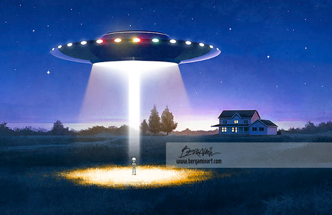 Alien Encounters 3 - Night Visitors, Signed Art Print