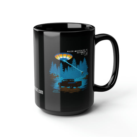 Fire in The Sky, Retro Black Mug, 15oz