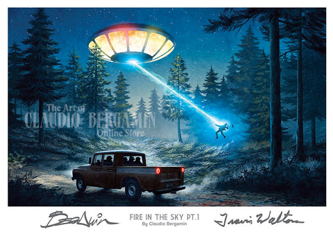 Fire in the Sky Pt.1. Art Prints (Signed by Travis Walton and Claudio Bergamin)