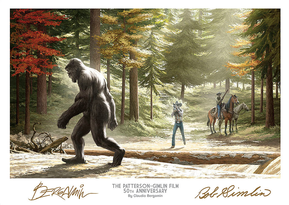 The Patterson-Gimlin Film 50th Anniversary Art (signed by Gimlin and B –  Bergamin Art